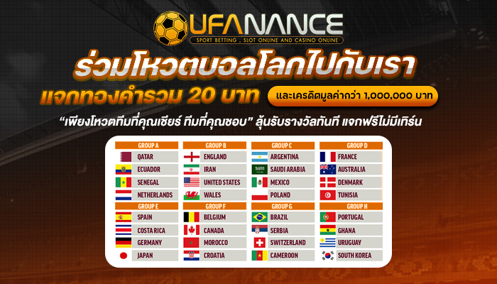 โปสเตอร์กิจกรรมโหวตแชมป์บอลโลก 2022 UFANANCE